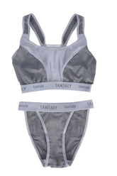 Tantaly Sports Underwear Suit L Size Split Design Sex Doll Clothing Tight Gray Design